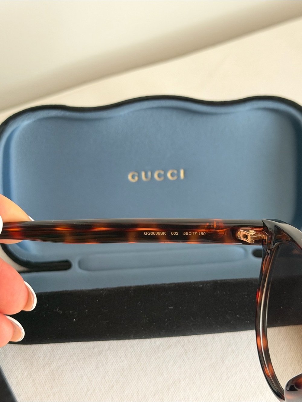 NEW Gucci GG0636SK 002 Havana Sunglasses with Velvet-Lined Case - Picture 5 of 5
